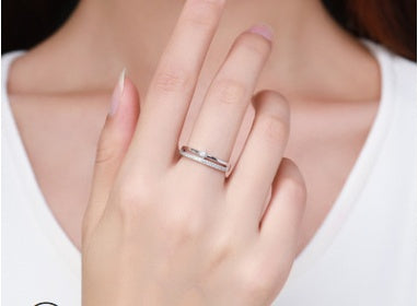 Womens Geometric Ring Sterling Silver 925 Lightweight Electroplated Jewelry Simple Design Lightweight Everyday