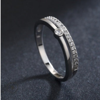 Womens Geometric Ring Sterling Silver 925 Lightweight Electroplated Jewelry Simple Design Lightweight Everyday