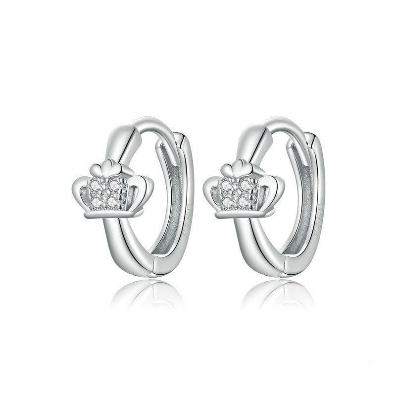 Sterling Silver Small Circle Earrings Set Star Flower Design Hypoallergenic For Women And Girls For Daily Wear