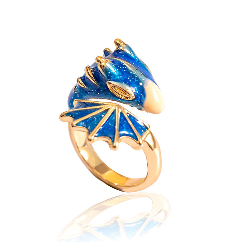 Unisex Snake Rings Dripping Oil Us Exaggerated Three Dimensional Alloy Electroplated Adjustable Fashion Jewelry