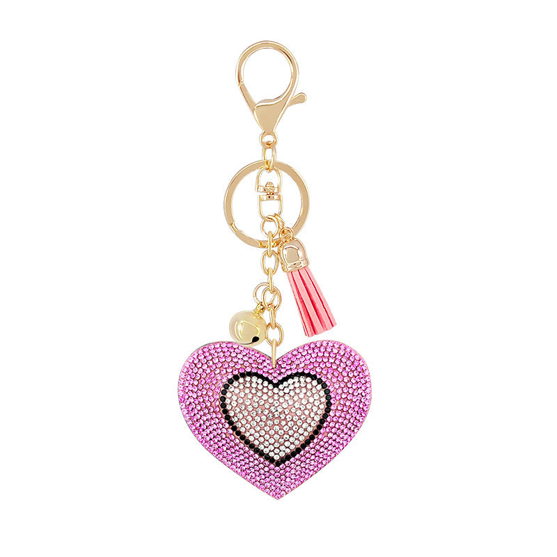 Christmas Velvet Diamond Keychain Rhinestone Ornament Gift