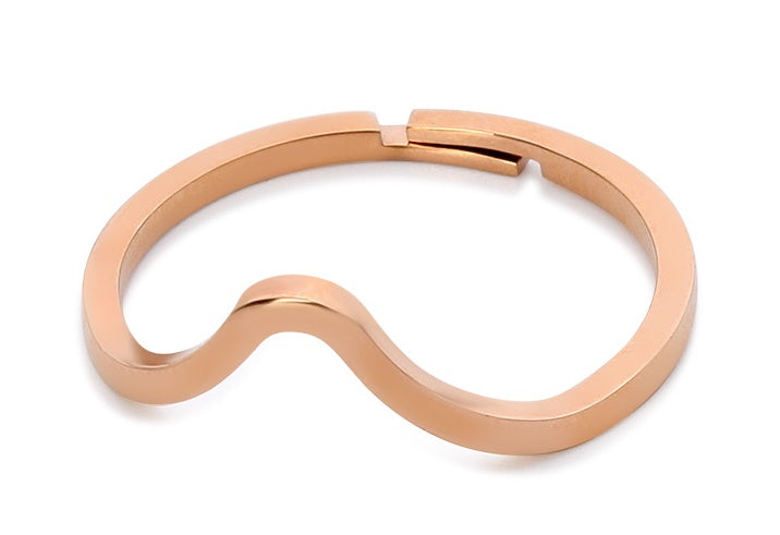 Titanium Steel Couple Rings Adjustable Zodiac Constellation Form Rose Gold Electroplated Rings For Women And Men