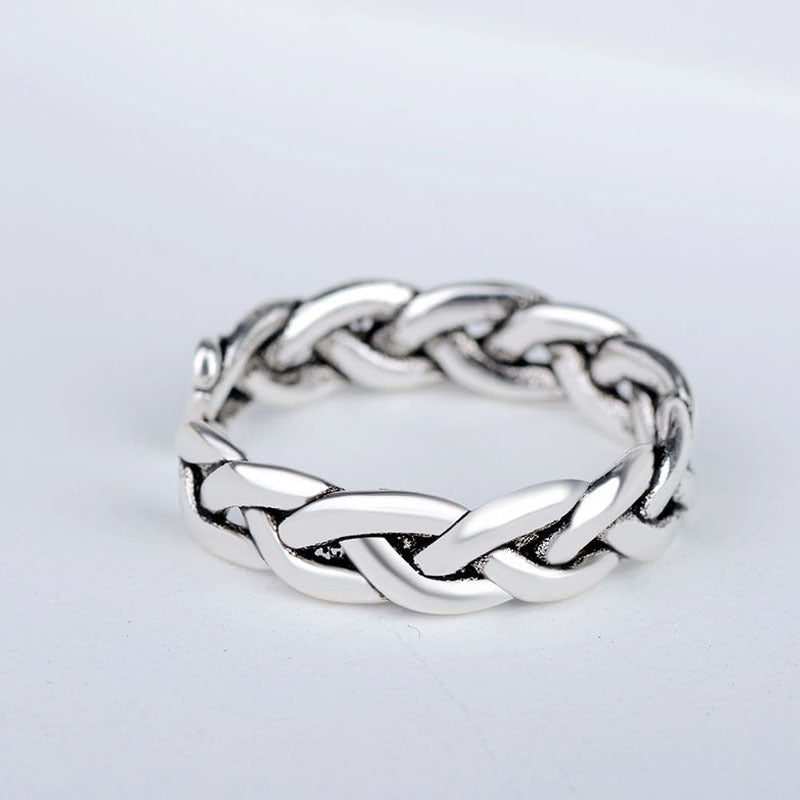 Unisex Ring S925 Silver Plated Adjustable Open Design Ring Thai Silver Finish Personality Women And Men Korean