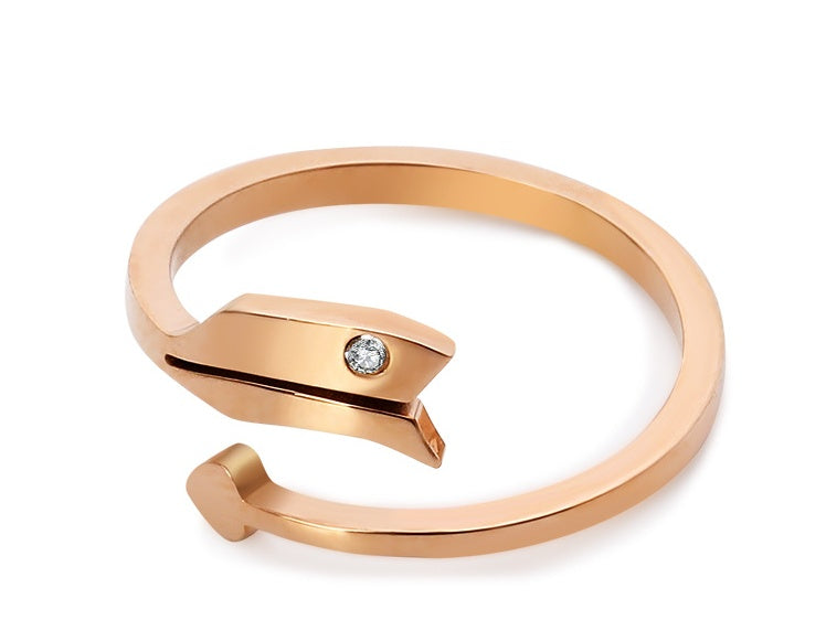 Titanium Steel Couple Rings Adjustable Zodiac Constellation Form Rose Gold Electroplated Rings For Women And Men