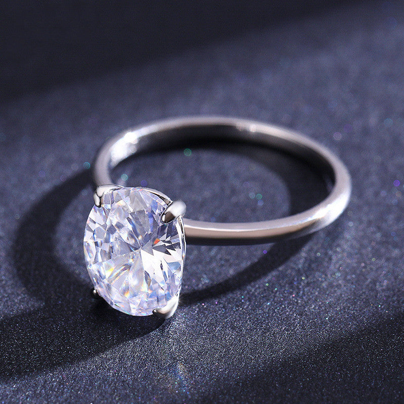 Womens Sterling Silver Ring With Zircon Gemstones Inlaid Silver Band European Design Promise Ring Silver Ringx1