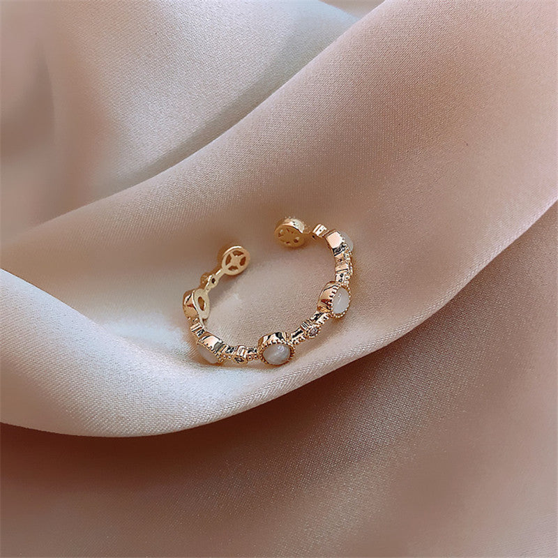 Copper Geometric Tail Ring for Index Finger Korean Jewelry