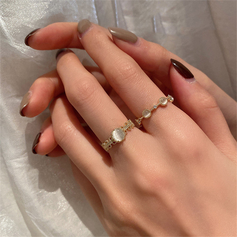 Copper Geometric Tail Ring for Index Finger Korean Jewelry