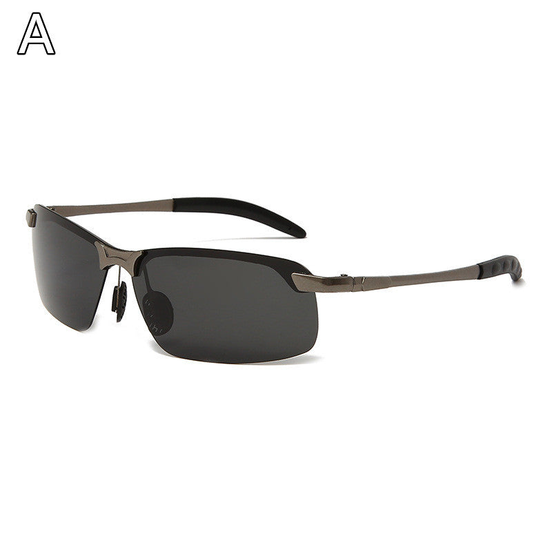 Clip On Polarized Sunglasses Metal Frame For Fishing With Color Changing TAC Lenses Visible Light Rate Outdoor