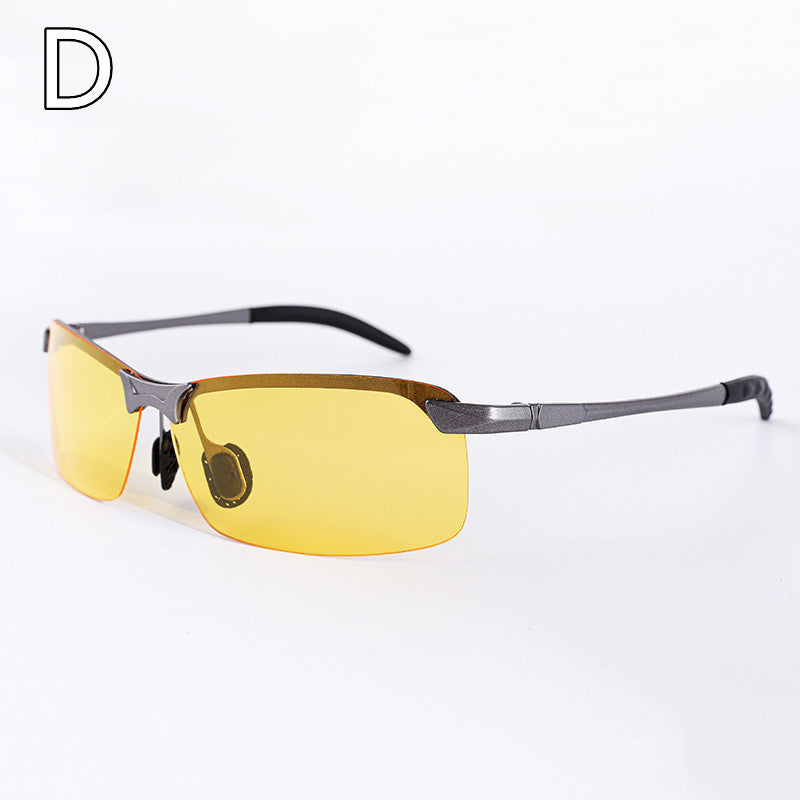 Polarized Sunglasses For Men And Women Metal Frame Photochromic Lenses Ideal For Driving High Visible Light Rate