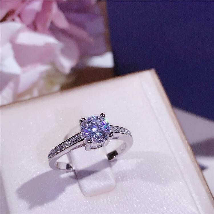 White Gold Plated Crown Ring With Artificial Gem Adjustable Opening Korean Fashion Jewelry Individually Packed