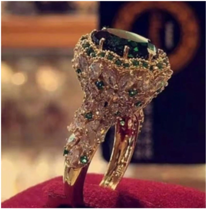 Womens Simulated Diamond Geometric Ring European American Alloy Electroplated Fashion Jewelry For Party Engagement Gift