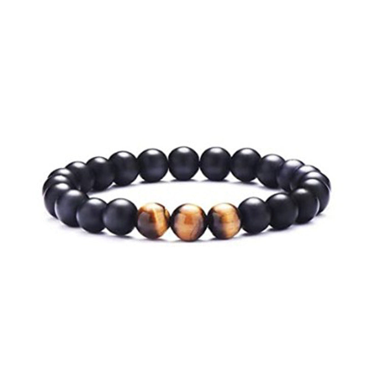 Unisex Natural Stone Beaded Bracelet Round European American Fashion Jewelry Radiation Protection Everyday Use