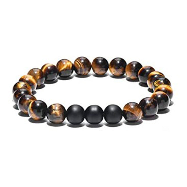 Unisex Natural Stone Beaded Bracelet Round European American Fashion Jewelry Radiation Protection Everyday Use