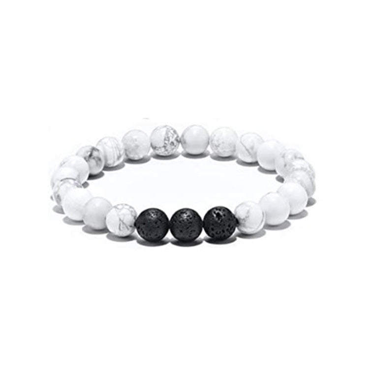 Unisex Natural Stone Beaded Bracelet Round European American Fashion Jewelry Radiation Protection Everyday Use