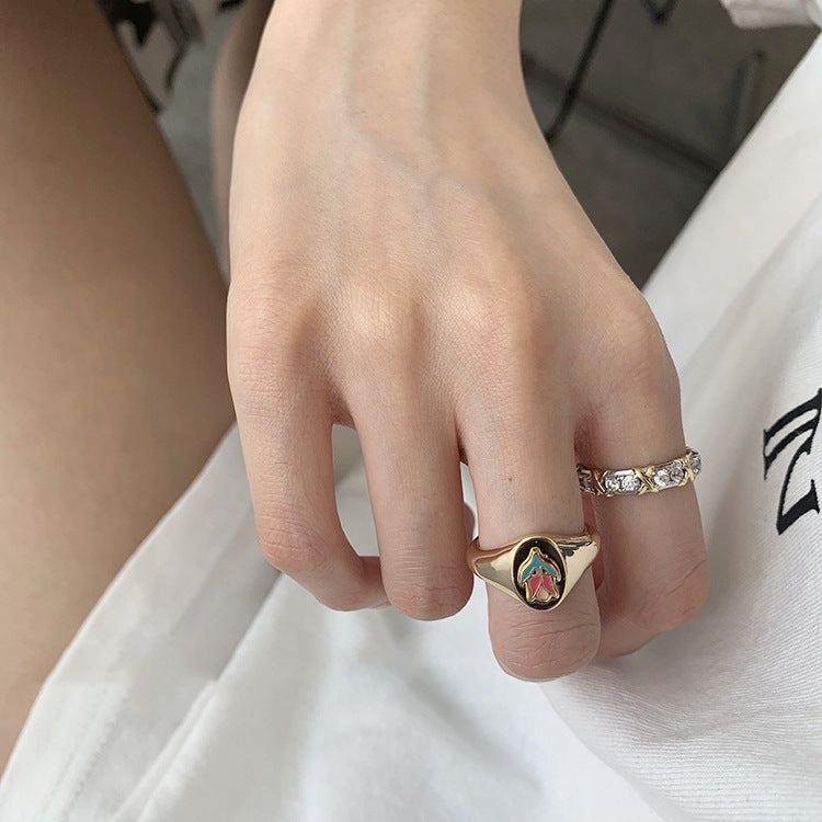 Sterling Silver Floral Ring Daisy Clover Tulip Fashion