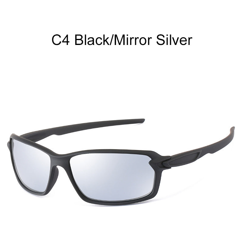 Mens Polarized Sports Sunglasses Mirror Lens Resin Frame For Driving Fishing Cycling Enhanced Vision Performance