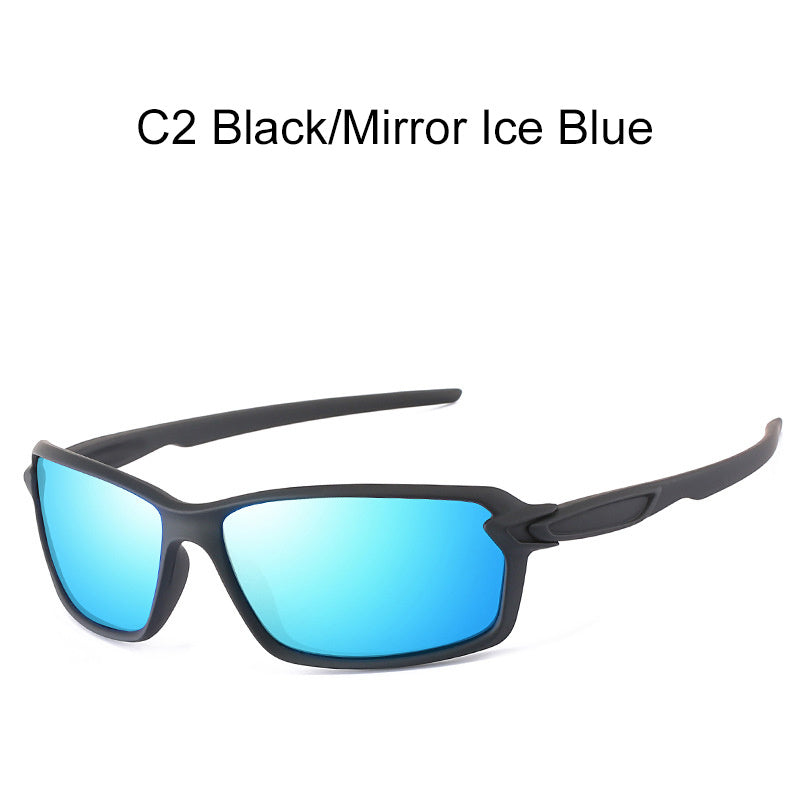 Mens Polarized Sports Sunglasses Mirror Lens Resin Frame For Driving Fishing Cycling Enhanced Vision Performance