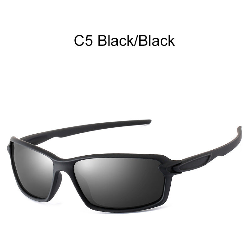 Mens Polarized Sports Sunglasses Mirror Lens Resin Frame For Driving Fishing Cycling Enhanced Vision Performance