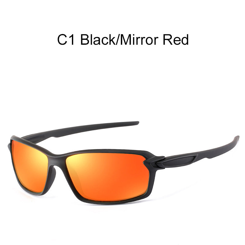 Mens Polarized Sports Sunglasses Mirror Lens Resin Frame For Driving Fishing Cycling Enhanced Vision Performance