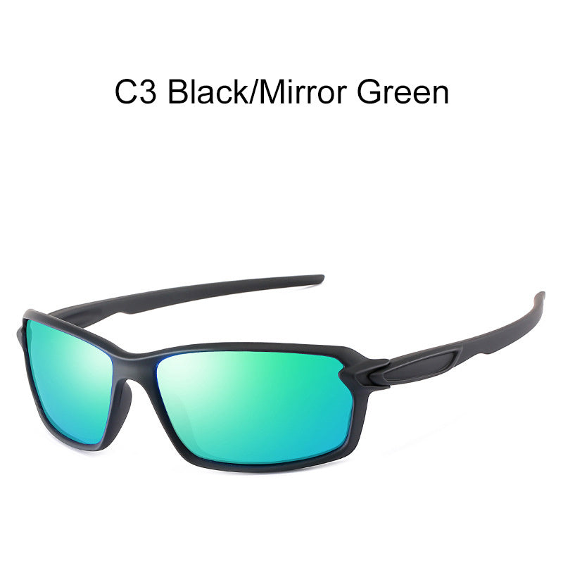 Mens Polarized Sports Sunglasses Mirror Lens Resin Frame For Driving Fishing Cycling Enhanced Vision Performance