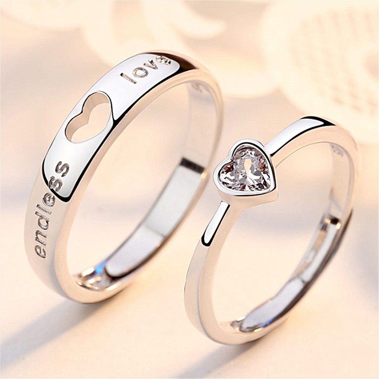 Adjustable Copper Ring For Couples With Alloy And Artificial Gem Inlay Fashion Statement Ring Open Band For Everyday Wear