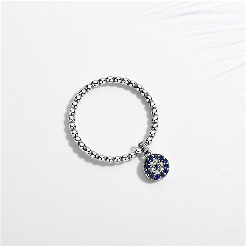 Womens Silver Eye Ring European American Design Jewelry