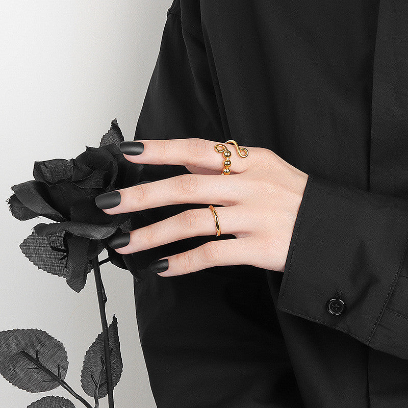 Womens Copper Anxiety Ring Spinning Fidget Jewelry Stress Relief Ring Rotating Band For Women Non Inlaid Ring