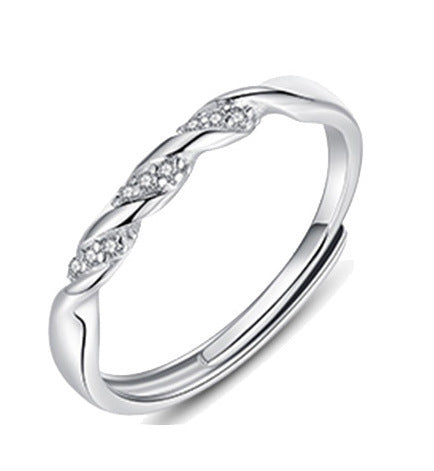 Unisex Sterling Silver Ring Set for Couples Geometric Rings Fashionable Matching Rings for Him and Her Valentine's Day Gift Anniversary Jewelry