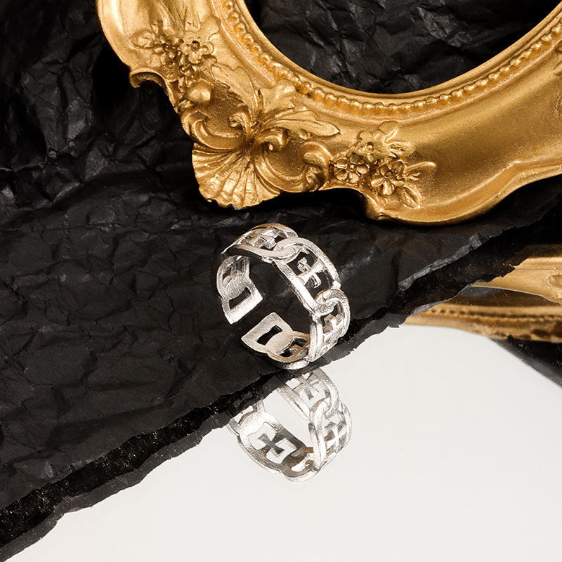 Adjustable Copper Cross Ring Womens Jewelry Platinum Gold Tone Fashion Ring With Open Front Design For Glamour