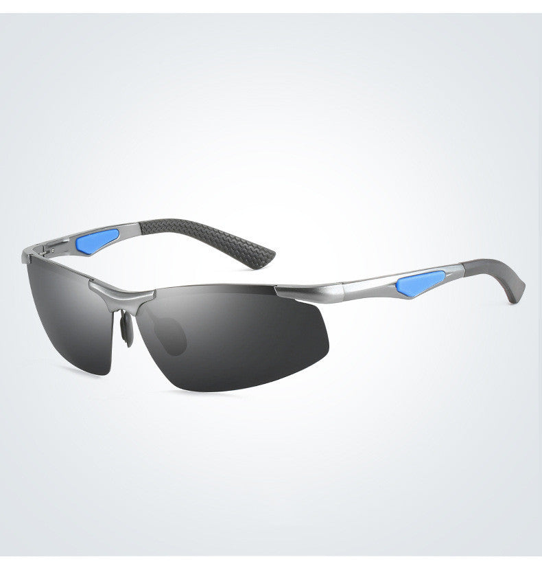 Mens Polarized Sunglasses Aluminum Magnesium Alloy Frame UV400 Protection Casual Sport Windproof Mirror Resin Lens