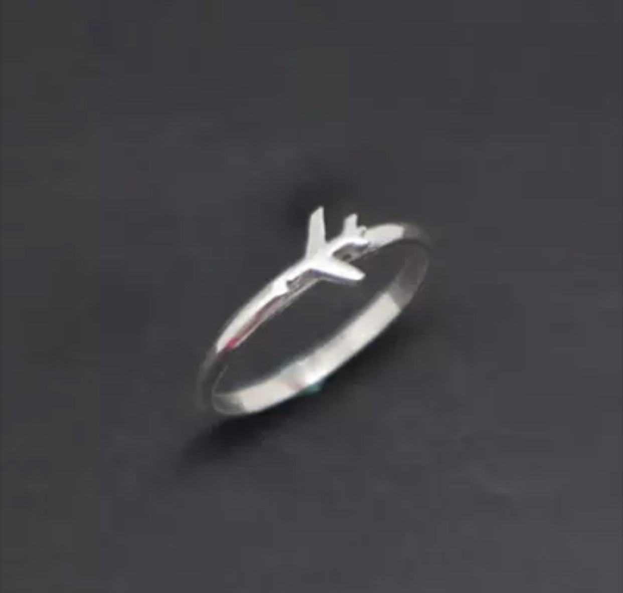 Couples Matching Rings Geometry Design His And Hers Promise Rings Electroplated Metal Anniversary Gift Airplane