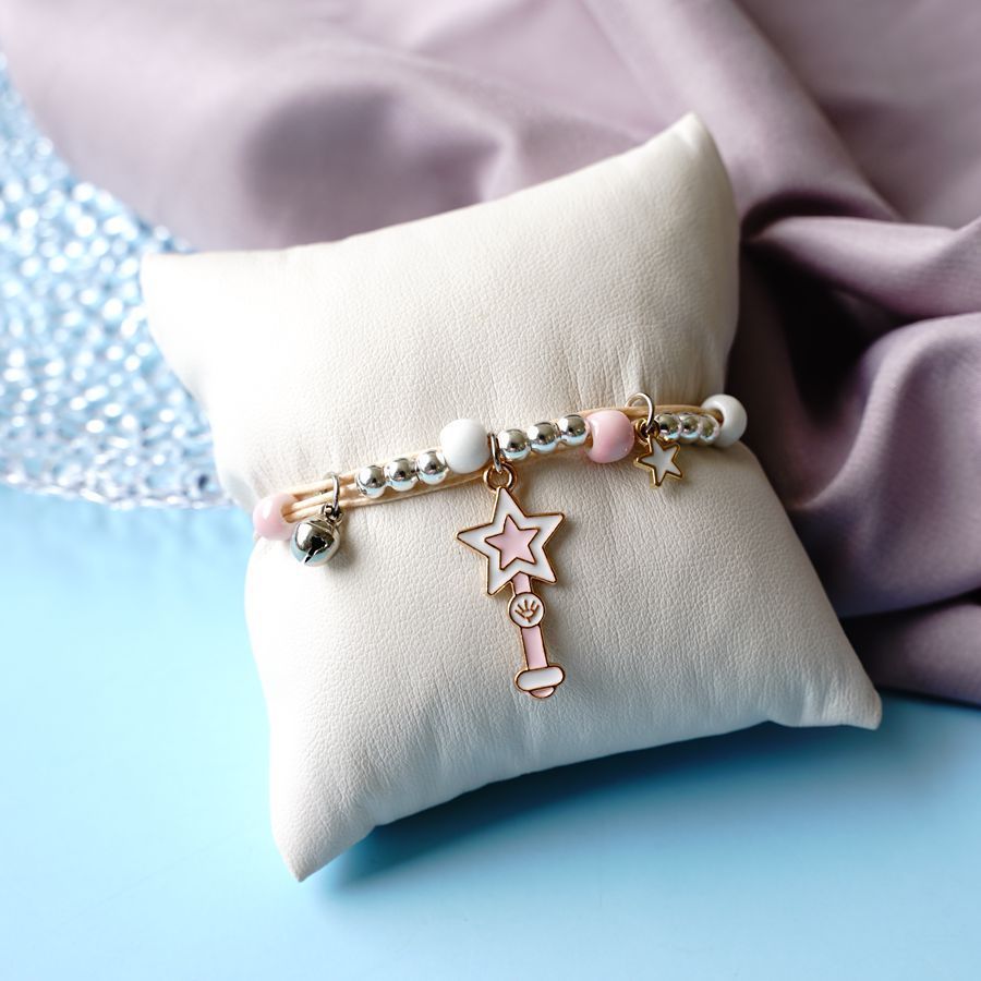 Ceramic Cartoon Bracelet Woven Alloy Jewelry Simple Beads Bracelet With Deer Rabbit Cat And Design Accessories