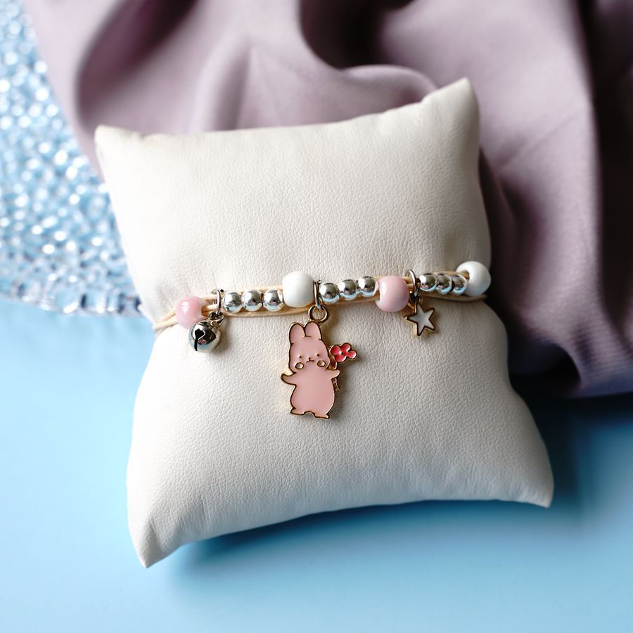 Ceramic Cartoon Bracelet Woven Alloy Jewelry Simple Beads Bracelet With Deer Rabbit Cat And Design Accessories