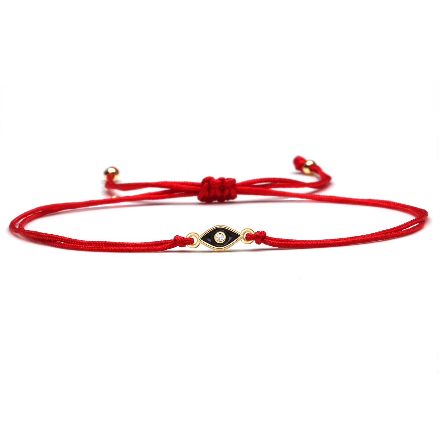Evil Eye Bracelet Rhinestones Copper Geometry Red String