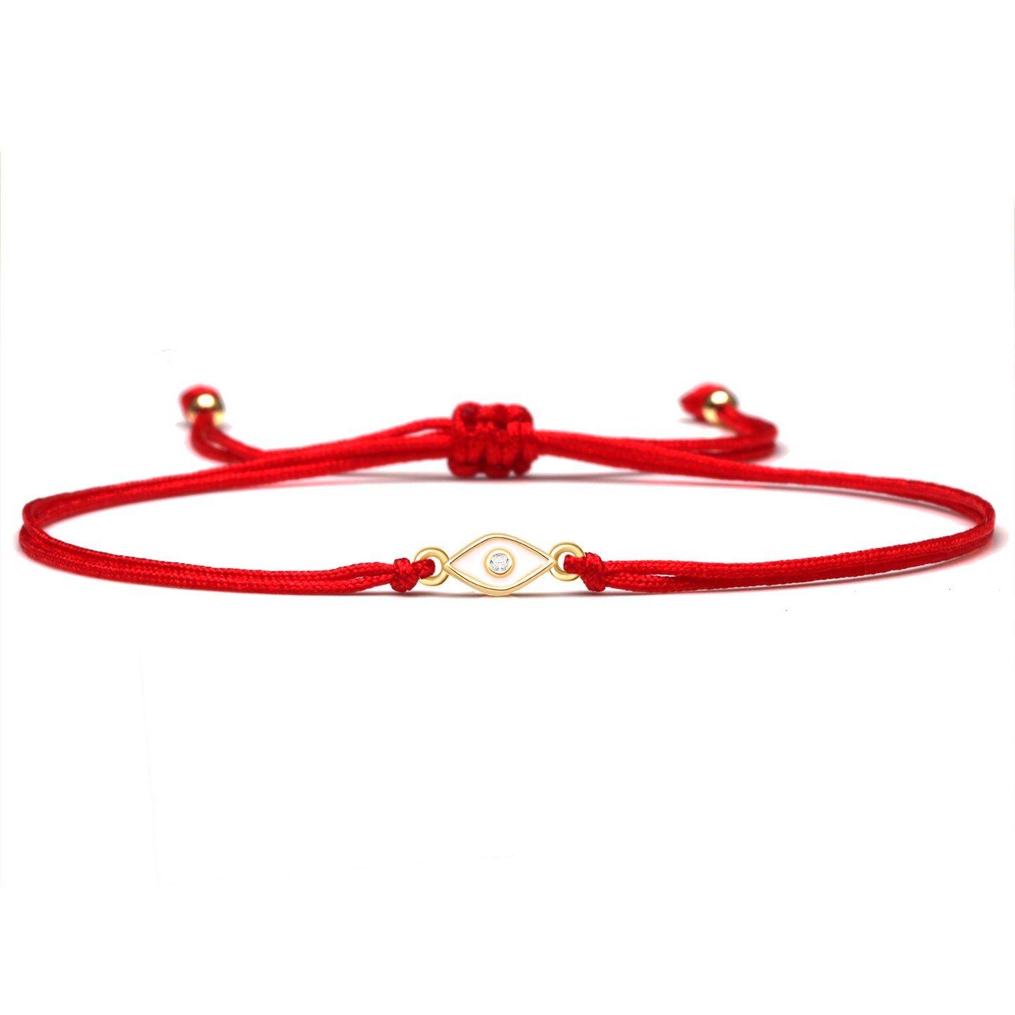 Evil Eye Bracelet Rhinestones Copper Geometry Red String