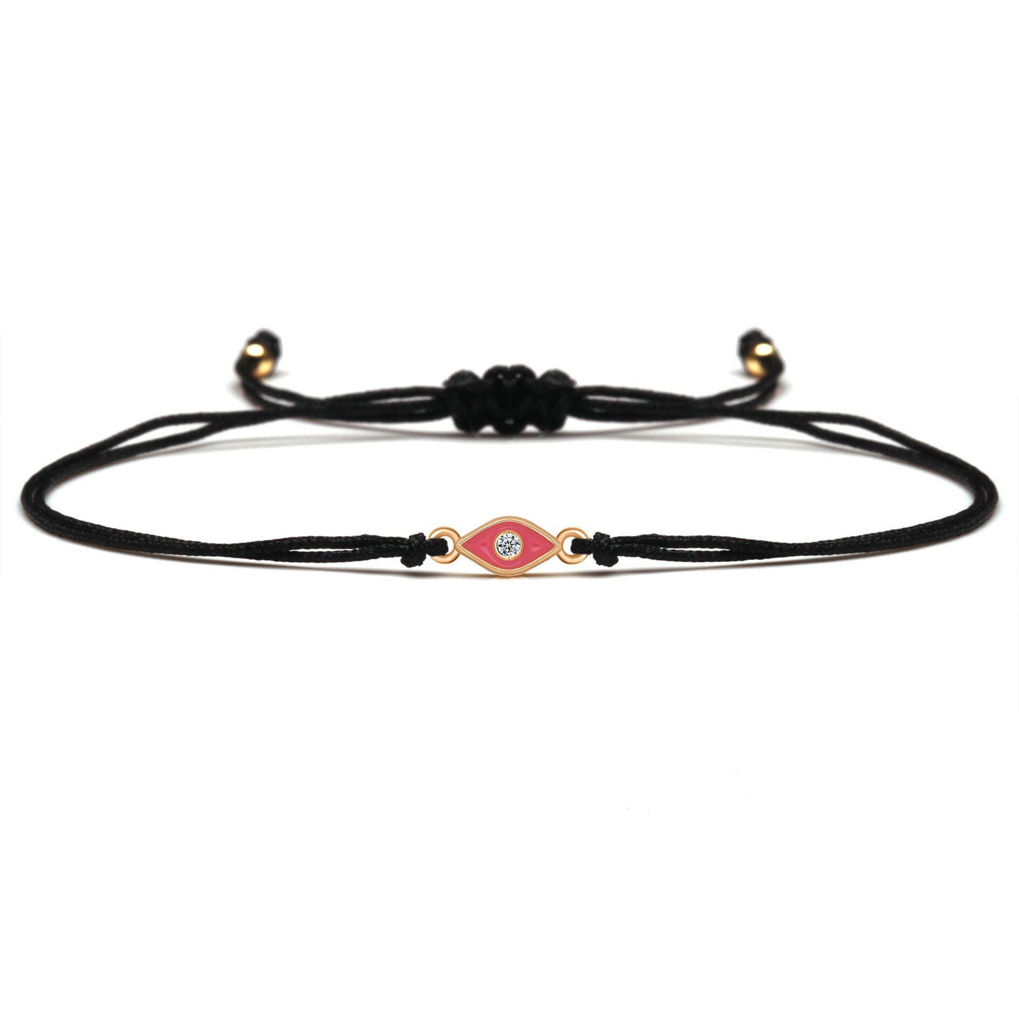 Evil Eye Bracelet Rhinestones Copper Geometry Red String