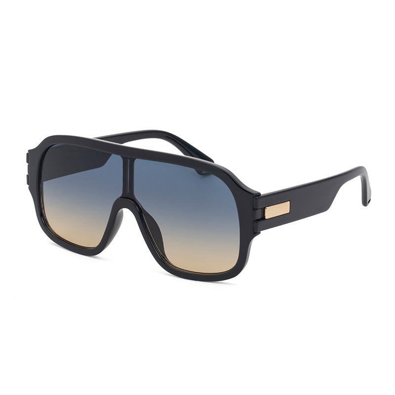 Sunglasses For Women And Men Trendy European American Large Frame Glasses UV400 PC Lens Eye Protection Shields