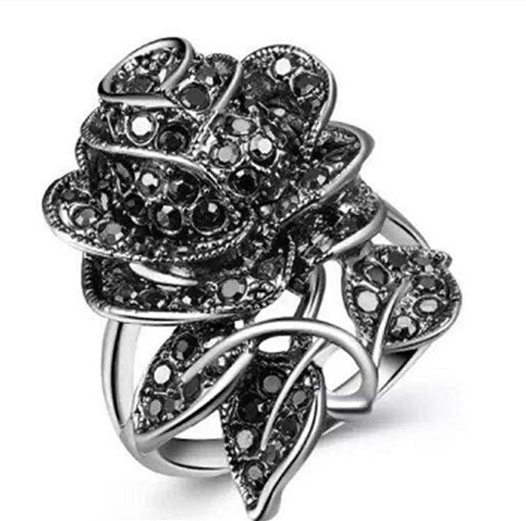 Womens Rose Ring Metal Electroplated Vintage Flower Ring For Festivals Gift Jewelry Bulk Wholesale Everyday Gift