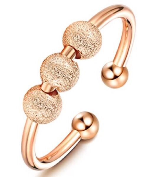 Rotatable Ring Adjustable Copper Geometric Fidget Jewelry For Stress Relief Gift For Women And Men Anxiety Relief