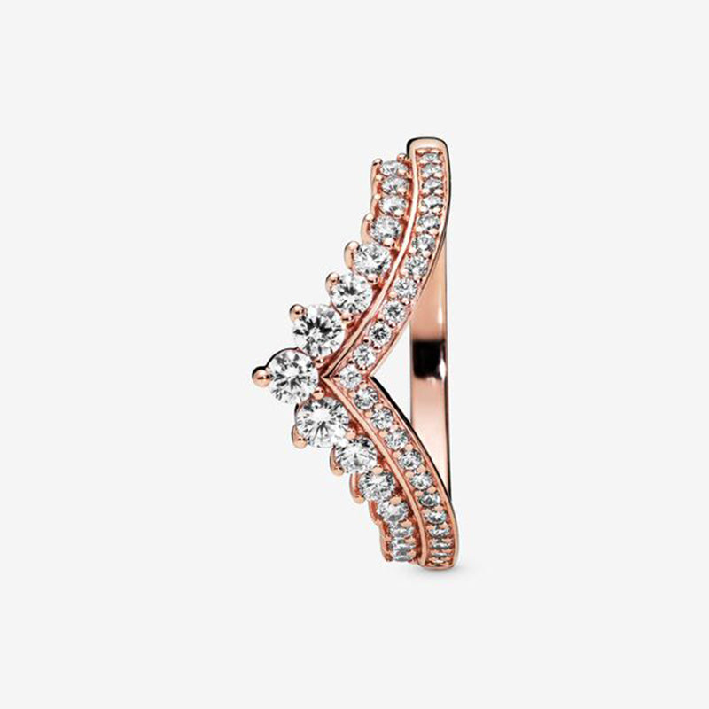 Silver Rose Gold Daisy Flower Ring Intertwined