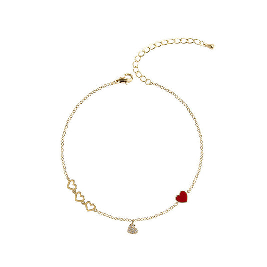 Gold Plated Heart Bracelet Korean Love Design Elegant Gift For Women Individually Packaged Great Gift For Her Always