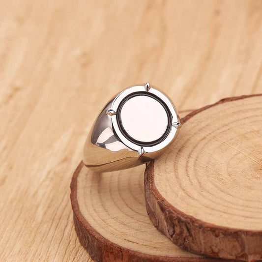 Couple Rings Electroplated Alloy Bands Geometric Rings Travel Gifts Commemoration Jewelry Individually Packed Gifts