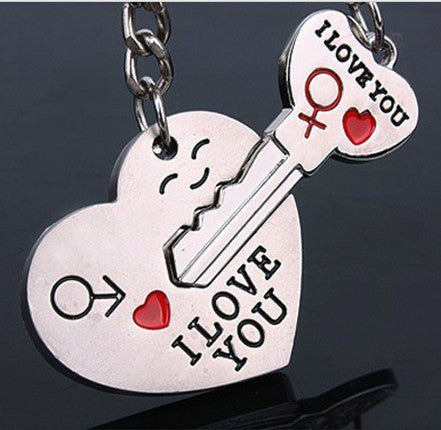 Heart Keychain Zinc Alloy Couple Keychain Arrow Pierced Heart Unisex Metal Pendant Key Chain Heart Arrow Chain