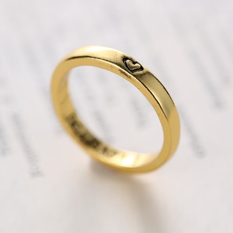 Heart Shaped Couple Rings Electroplated Alloy Unisex Promise