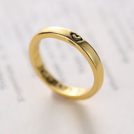Heart Shaped Couple Rings Electroplated Alloy Unisex Promise