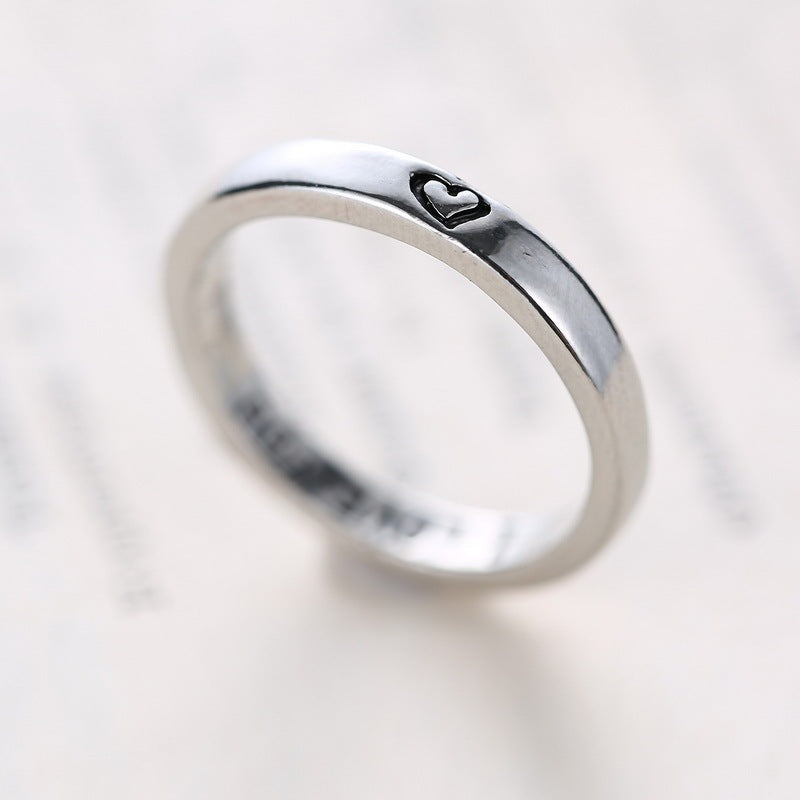 Heart Shaped Couple Rings Electroplated Alloy Unisex Promise