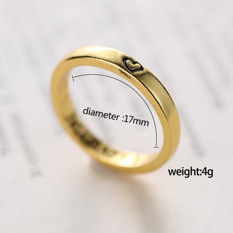 Heart Shaped Couple Rings Electroplated Alloy Unisex Promise