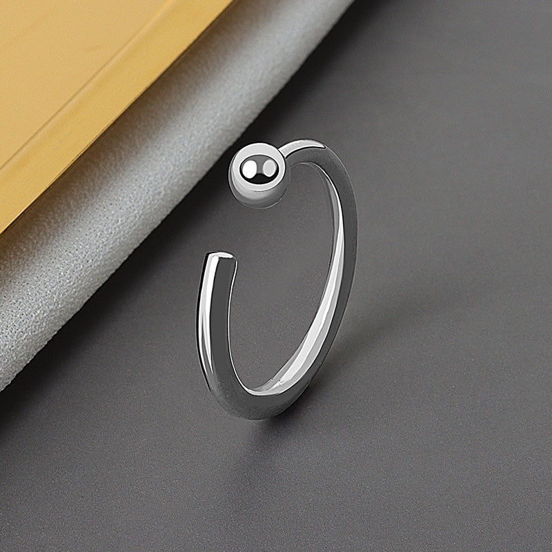 Geometric Copper Ring Electroplated Letter Ring Korean Fashion Simple Ring For Women And Girls Trendy Gift Idea