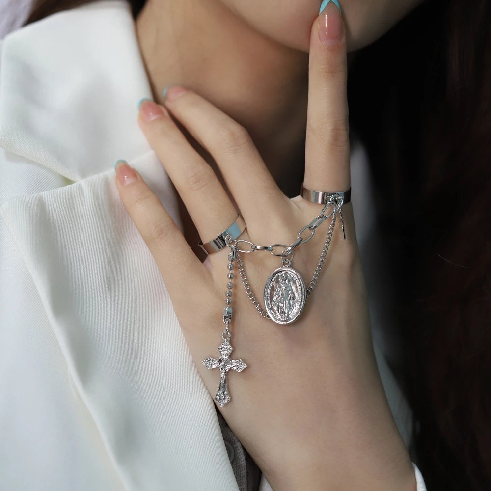 Unisex Adjustable Gold Tone Knuckle Ring Electroplated Alloy Punkish Jewelry For Men And Women Fashion Accessory