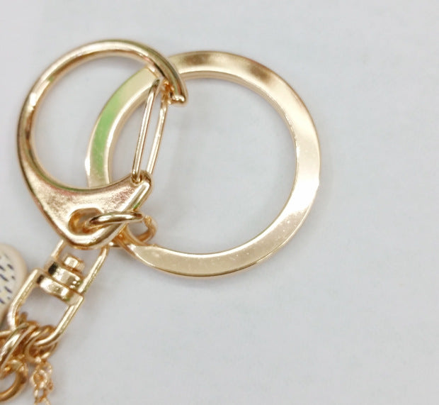 Leather Car Key Chain Bear Key Ring For Women Trendy Creative Pendant Gift Idea Beige Brown Black Chic Durable